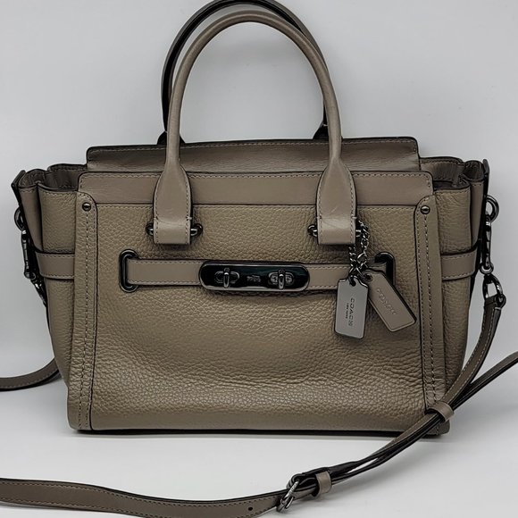 Coach Swagger 27 34816 Fog Purse Satchel - Picture 1 of 10